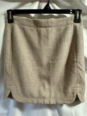 J. Crew Beige Wool-Blend Mini Skirt Size 00
